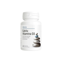 Calciu Vitamina D3, 40 comprimate, Alevia