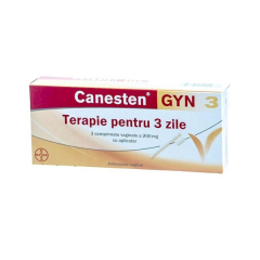 Canesten Gyn 3, 200mg, 3 comprimate vaginale, Bayer