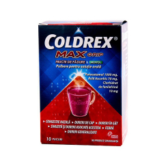Coldrex Maxgrip fr padure, 10 plicuri, Omega Pharma