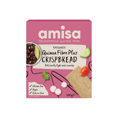 Crispbread (painici) cu quinoa fibre plus, fara gluten, BIO, 100g, Amisa