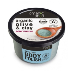 Exfoliant de corp polish cu sare marina si argila Olive Clay, 250 ml - Organic Shop
