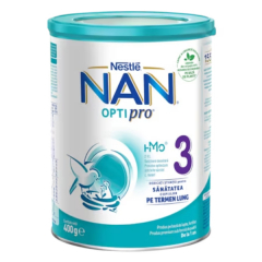 Lapte praf Nestle NAN 3 Optipro, 400 g, 1-2 ani