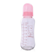 LORELLI BIBERON DE STICLA CU CAPAC,240 ML PINK