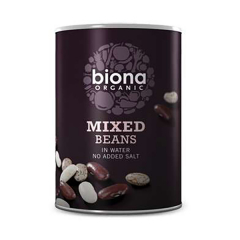 Mix din 3 tipuri de fasoale boabe, BIO, 400g, Biona Organic