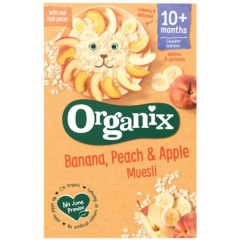 ORGANIX  MUSLI BANANE+PIERSICI+MERE +10L 200G,217319