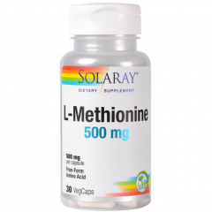 L-Methionine 500mg, 30cps, Solaray