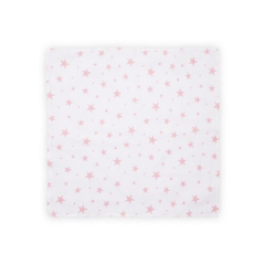 Scutec pled muselina, 80x80 cm, Pink Stars Lorelli