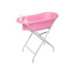 Set cadita 88 cm cu termometru, reductor si accesorii, Pink